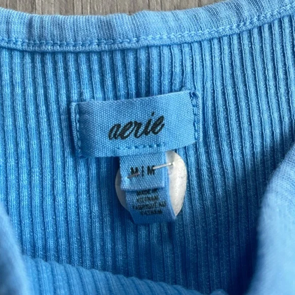 Aerie Blue Corset Crop Tank size Medium - Picture 2 of 5